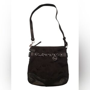 Coach Signature Black Crossbody Shoulder Bag Y2K #F19730
